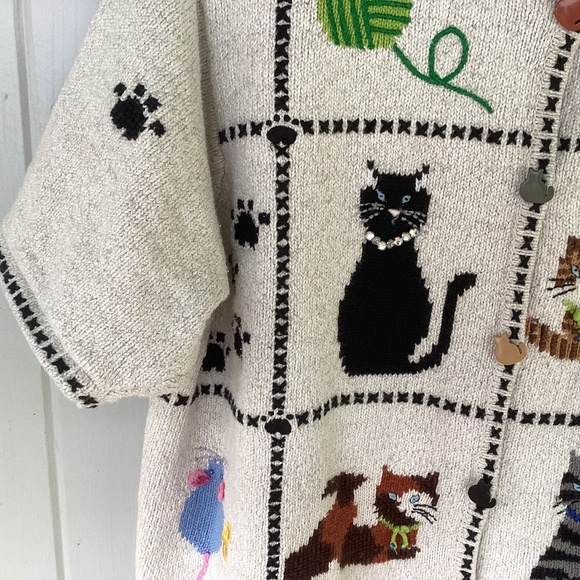 Marisa Christina CAT hand knitted TOP sweater - Picture 4 of 7